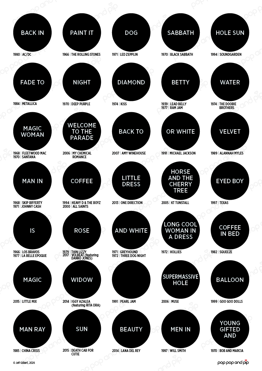 Black Song Colour Art Print