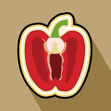 Red Pepper Greeting Card