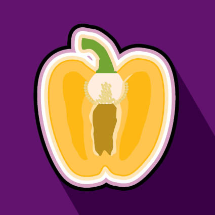 Yellow Pepper Greeting Card