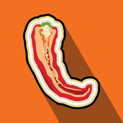 Red Chilli Greeting Card