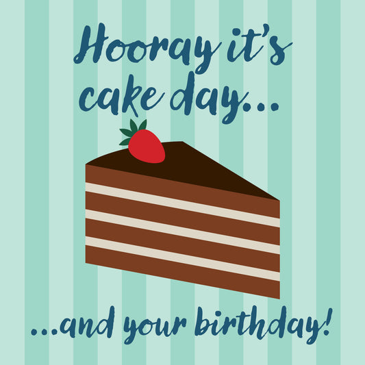 Birthday Cake - Chocolate Greeting Card