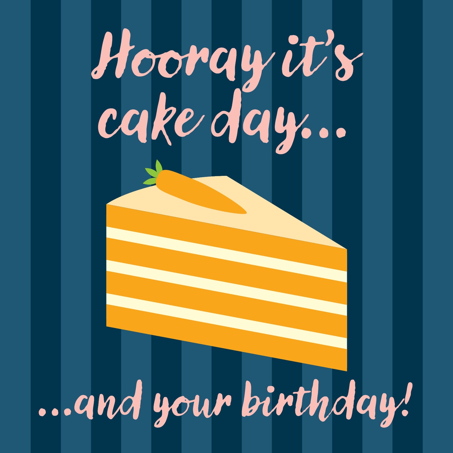 Birthday Cake - Carrot Greeting Card