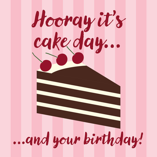 Birthday Cake - Black Forest Gateaux Greeting Card
