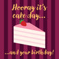Birthday Cake - Strawberry Greeting Card