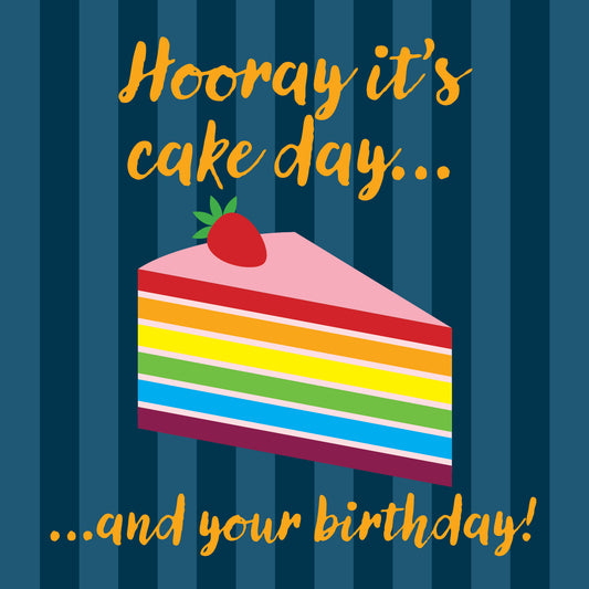 Birthday Cake - Rainbow Greeting Card