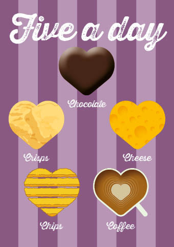 Five-A-Day C Greeting Card