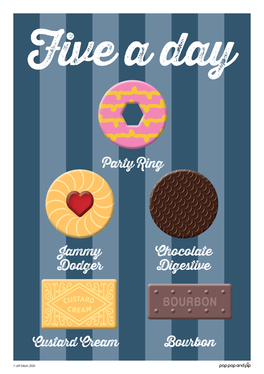 Five A Day - Biscuits Art Print