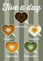 Five-A-Day Coffee Greeting Card