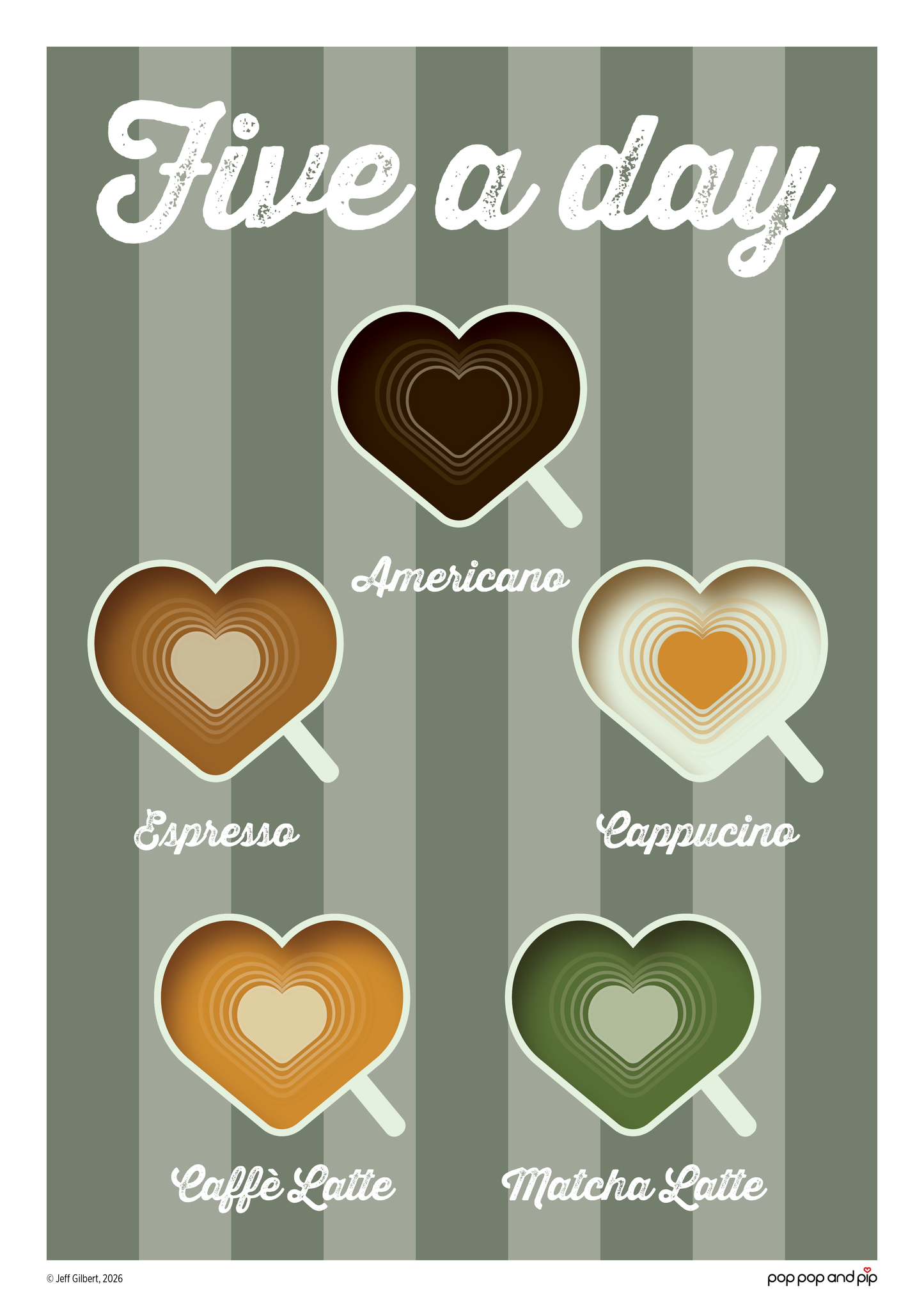Five A Day - Coffee Art Print