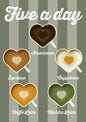 Five-A-Day Coffee Greeting Card