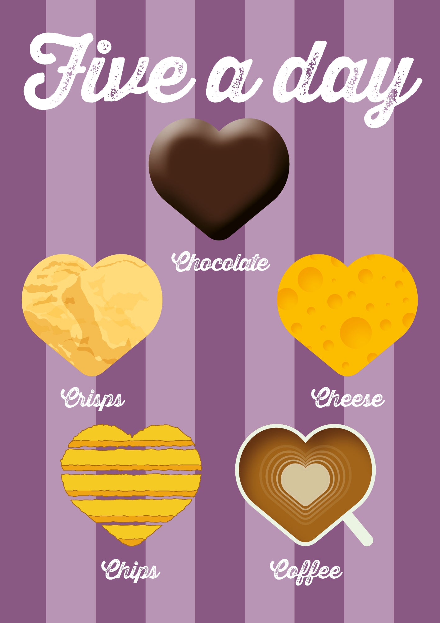 Five-A-Day 'C' Greeting Card
