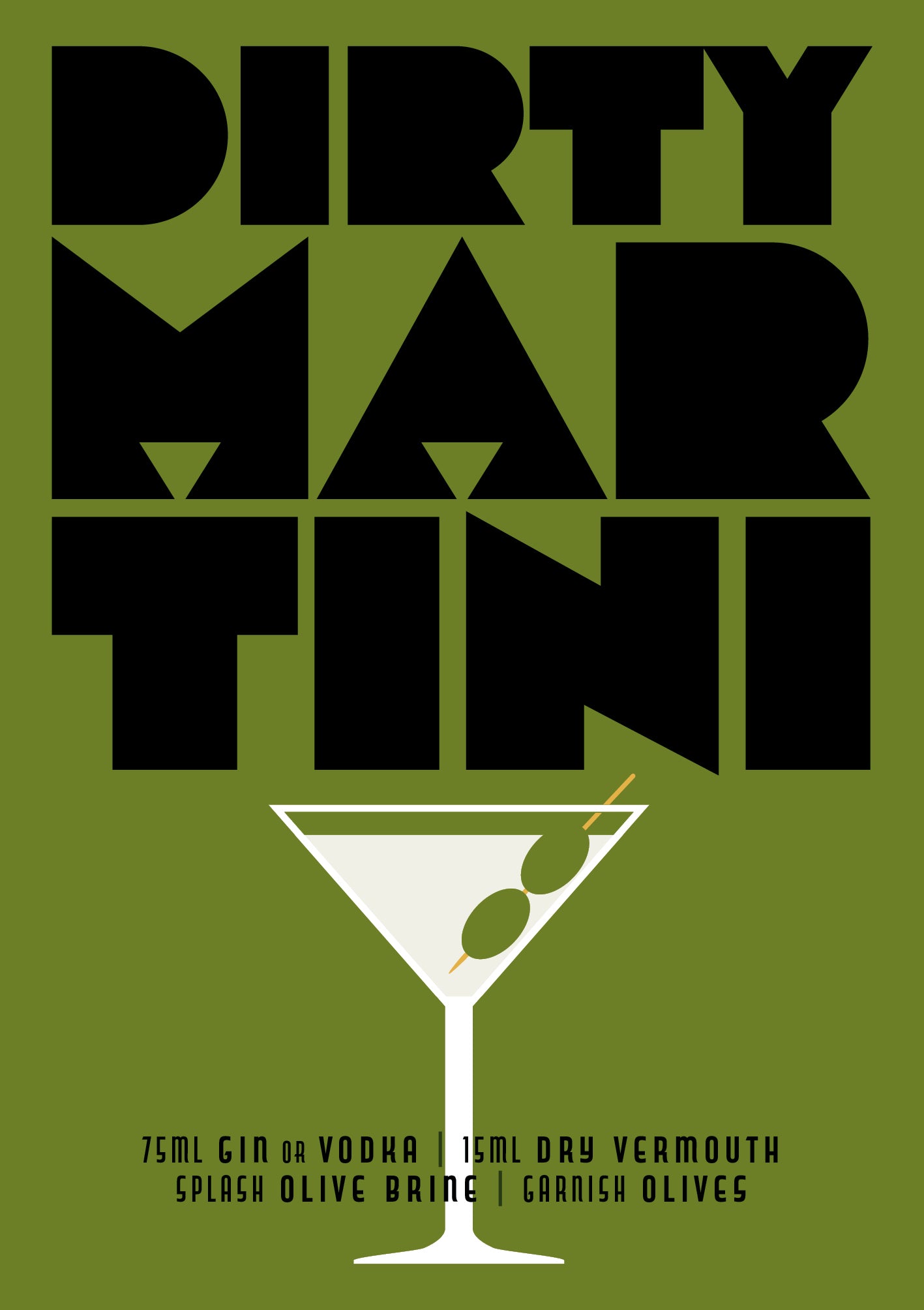 Cocktail - Dirty Martini Greeting Card