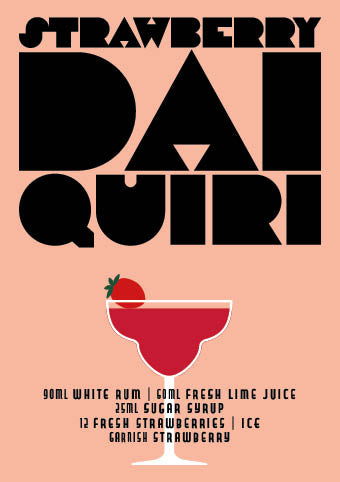 Cocktail - Strawberry Daiquiri Greeting Card