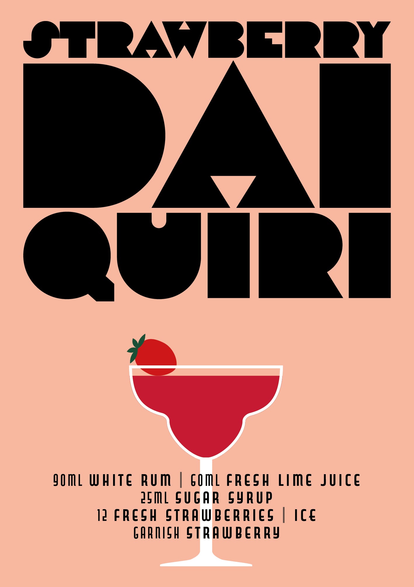 Cocktail - Strawberry Daiquiri Greeting Card