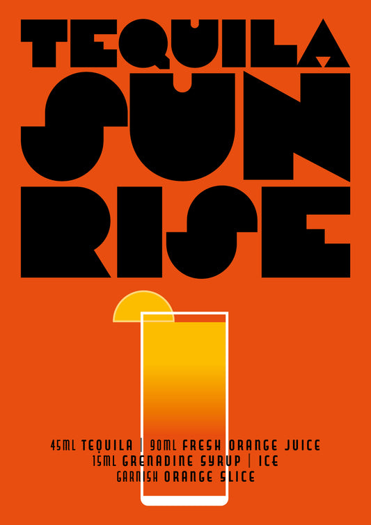 Cocktail - Tequila Sunrise Greeting Card