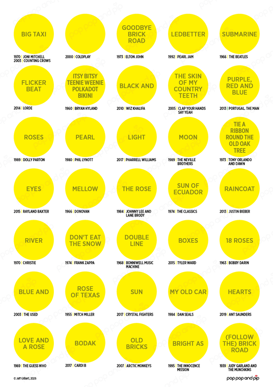 Yellow Song Colour Poster