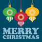 Christmas - Spiral Baubles Greeting Card